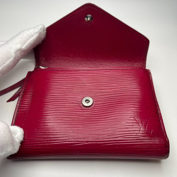 Louis Vuitton Red Epi Leather Victorine Compact Wallet - Preowned - Picture 7 of 15
